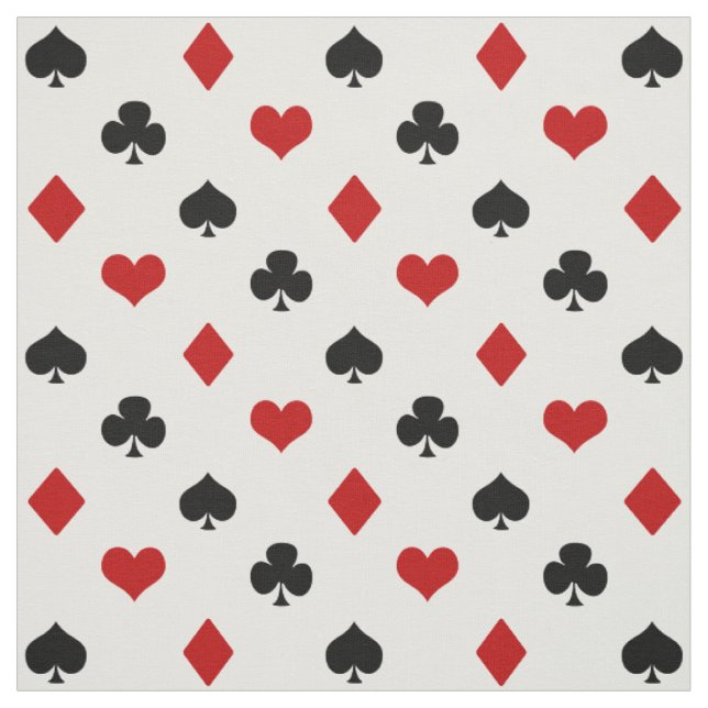 Poker Theme | Card Suits | Casino Theme Fabric (Swatch)