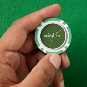 Poker Time Green White  Chips