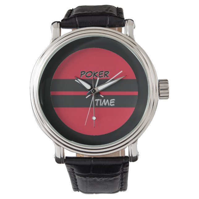 Poker Time Red Black  Watch (Front)
