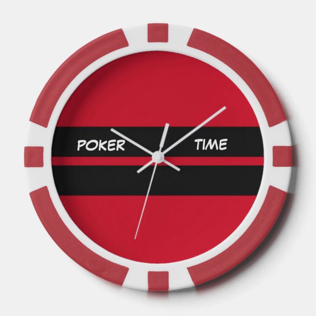 Poker Time Red Black White  Chips (Front)