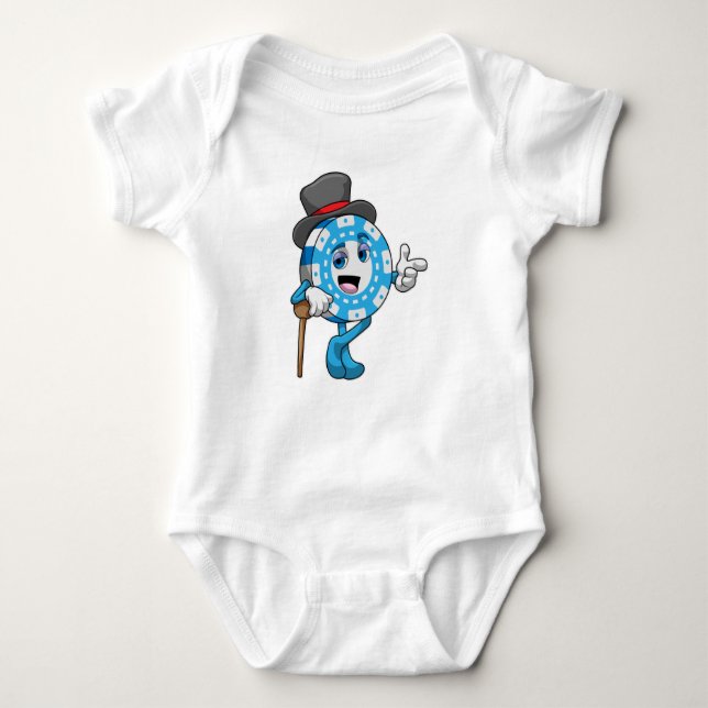 Poker with Poker chips Baby Bodysuit (Front)