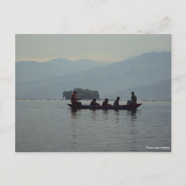 Pokhara Phewa Lake Boating Postcard (Front)