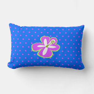 Pokii Hawaiian Hibiscus Reversible Lumbar Pillows