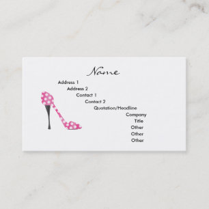 Poky Dot High Heel Business Card
