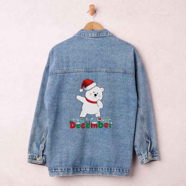 Pola bear feeling joyful. denim jacket (Hangar)