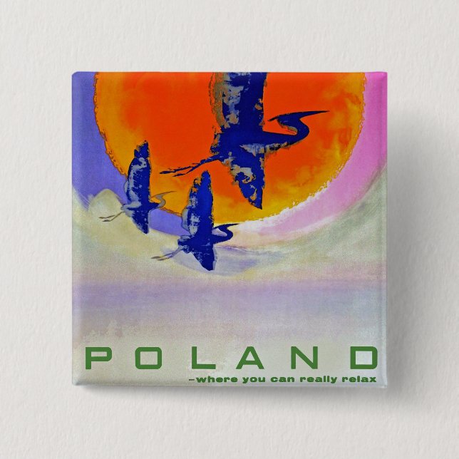 Poland 15 Cm Square Badge (Front)