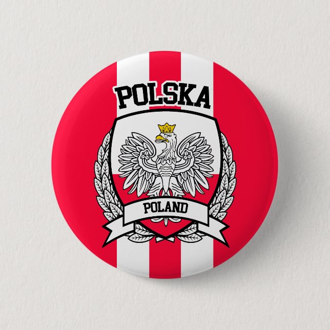 Poland 6 Cm Round Badge (Front)