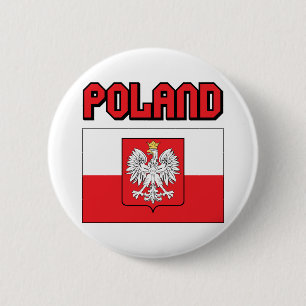 Poland 6 Cm Round Badge