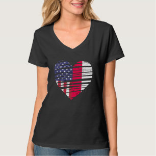 Poland American Grown Heart USA Patriot Heritage M T-Shirt