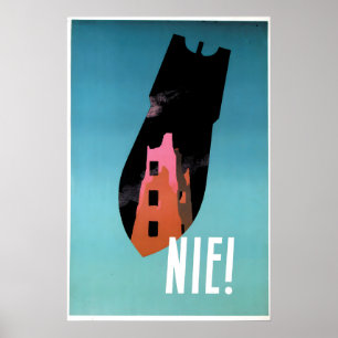 Poland Anti-War Poster Cold War No Nukes Art Print