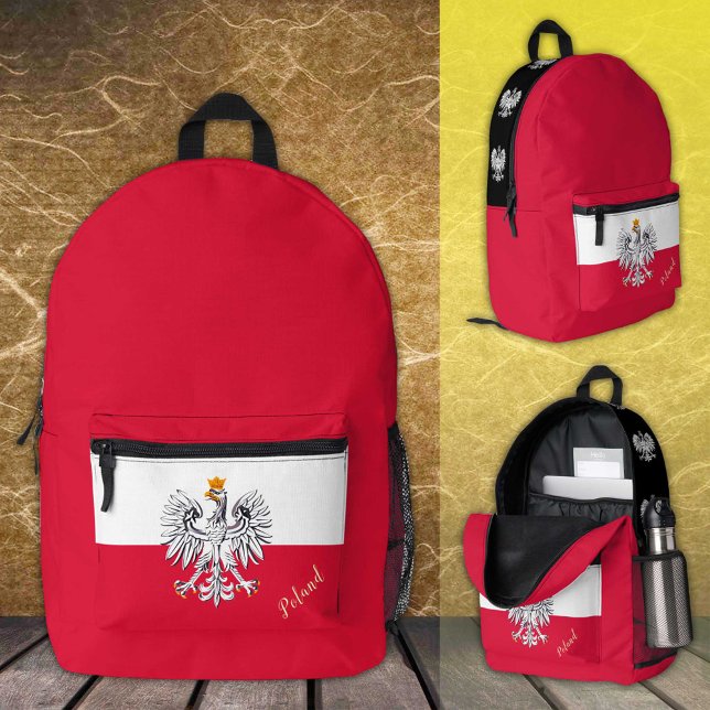 Poland, backpack, Polish Flag, Eagle / Polska Printed Backpack (Creator Uploaded)