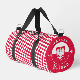 Poland Bag, gym, travel bag, Polish Flag Duffle Bag