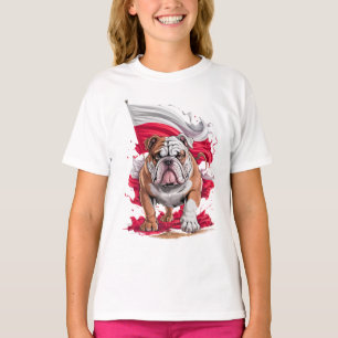 Poland Bulldogs Dog Lover Gift Cute Design for Pet T-Shirt