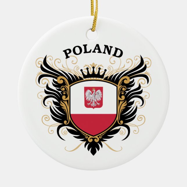 Poland Ceramic Tree Decoration (Front)