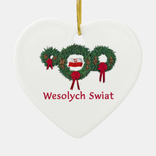 Poland Christmas 2 Ceramic Tree Decoration