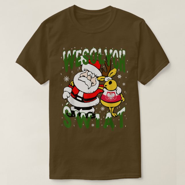 Poland Christmas  Polish Merry Xmas Wesolych Swiat T-Shirt (Design Front)