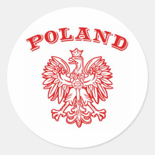 Poland Classic Round Sticker