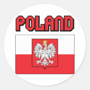 Poland Classic Round Sticker