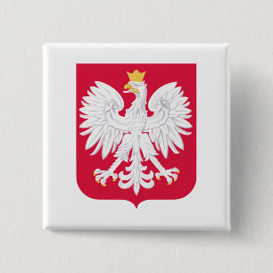 Poland Coat of Arms 15 Cm Square Badge