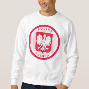 Poland Coat of Arms Circle Shape  Sweatshirt