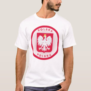 Poland Coat of Arms Circle Shape T-Shirt