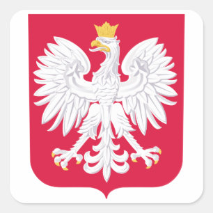 Poland Coat of Arms Square Sticker