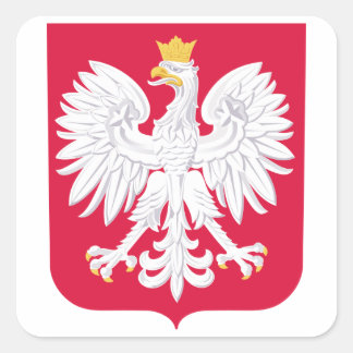 Poland Coat of Arms Square Sticker