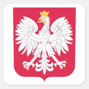 Poland Coat Of Arms Square Sticker