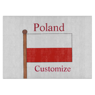 Poland Country Flag Thunder_Cove Cutting Board