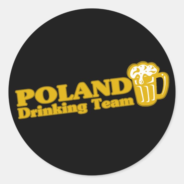 Poland Drinking Team Classic Round Sticker (Front)
