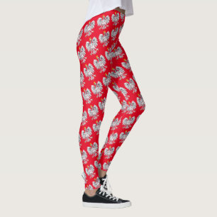 Poland & Eagle, Polish Flag fashion /sport fan Leggings