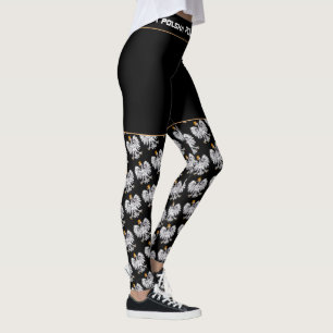 Poland & Eagle, Polish Flag fashion /sport fan Leggings