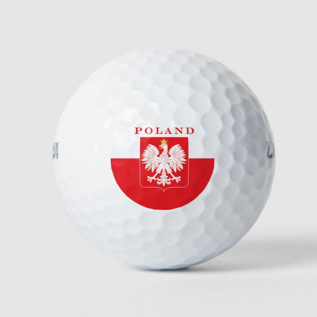 Poland Eagle Red Shield Golf Balls (Front)