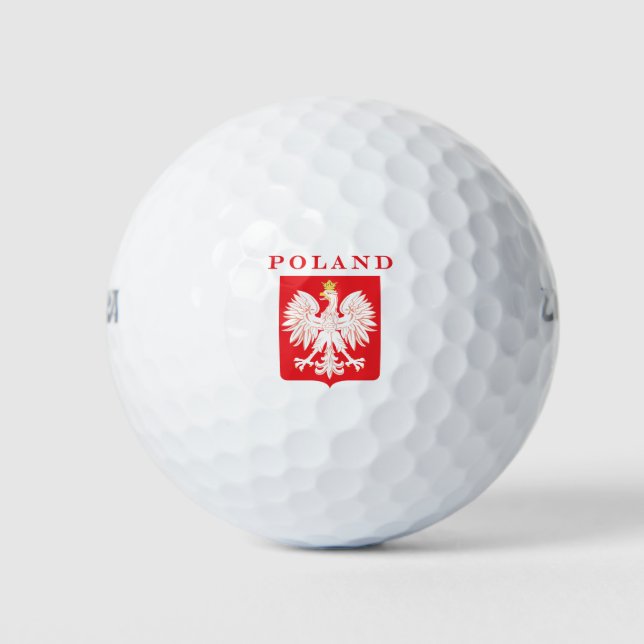 Poland Eagle Red Shield Golf Balls (Front)