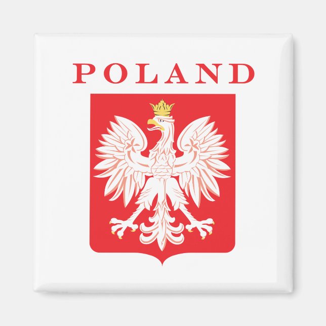 Poland Eagle Red Shield Magnet (Front)
