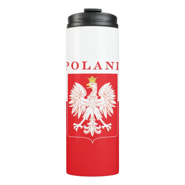 Poland Eagle Red Shield Thermal Tumbler (Front)