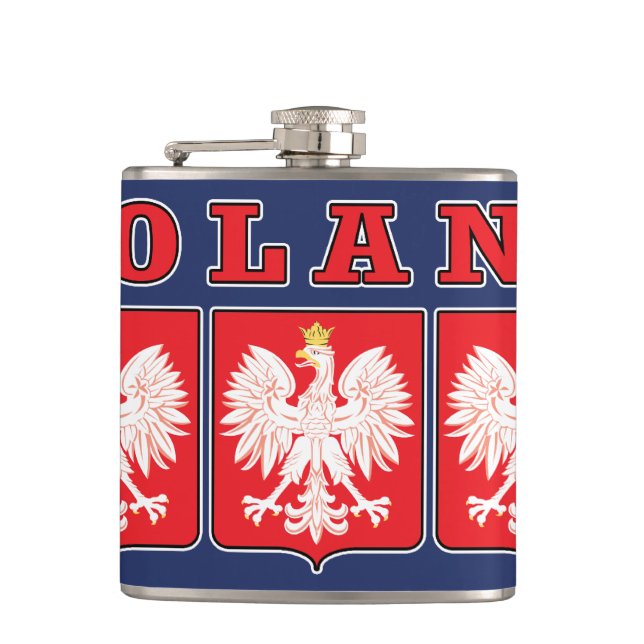 Poland Eagle Shields Hip Flask (Front)