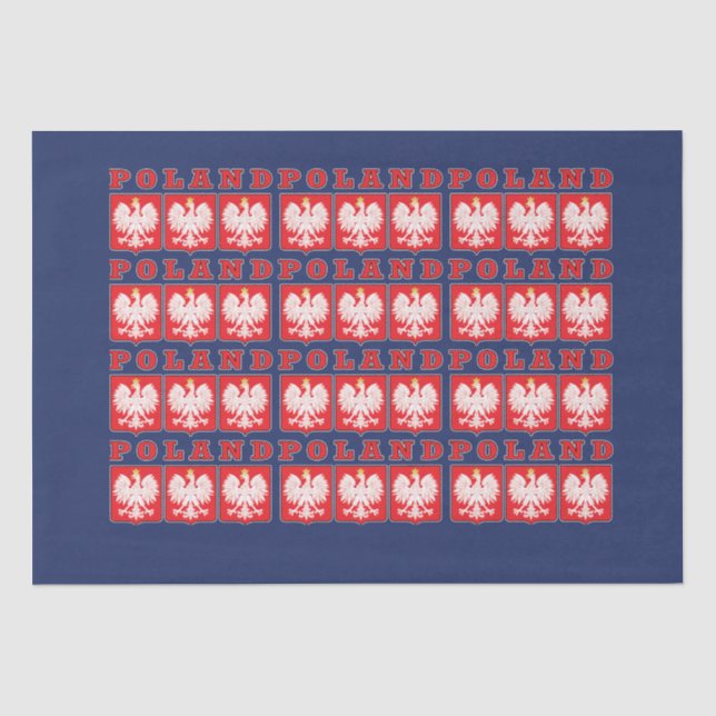 Poland Eagle Shields Tissue Paper (Front)