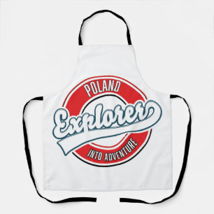 Poland explorer into adventure logo keychain apron