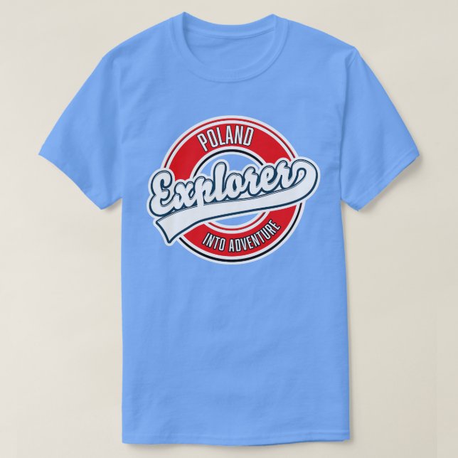 Poland explorer into adventure logo T-Shirt (Design Front)