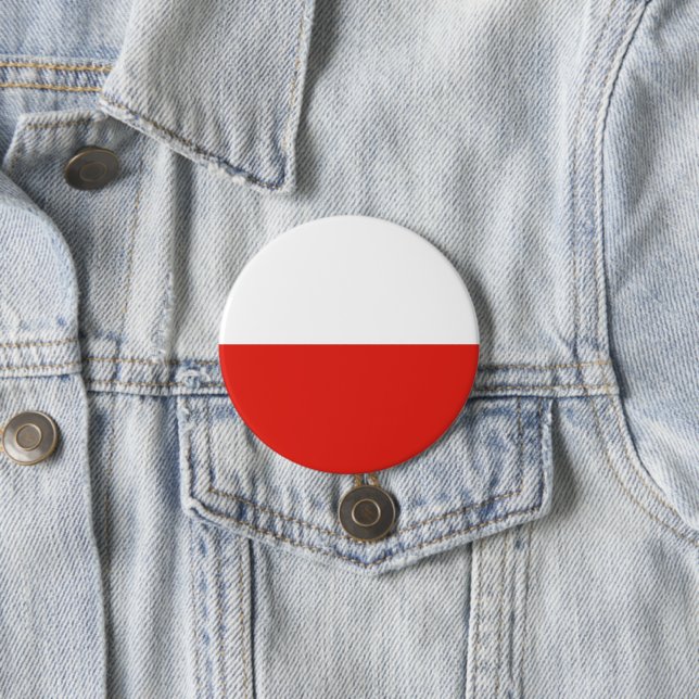 Poland flag 7.5 cm round badge (In Situ)