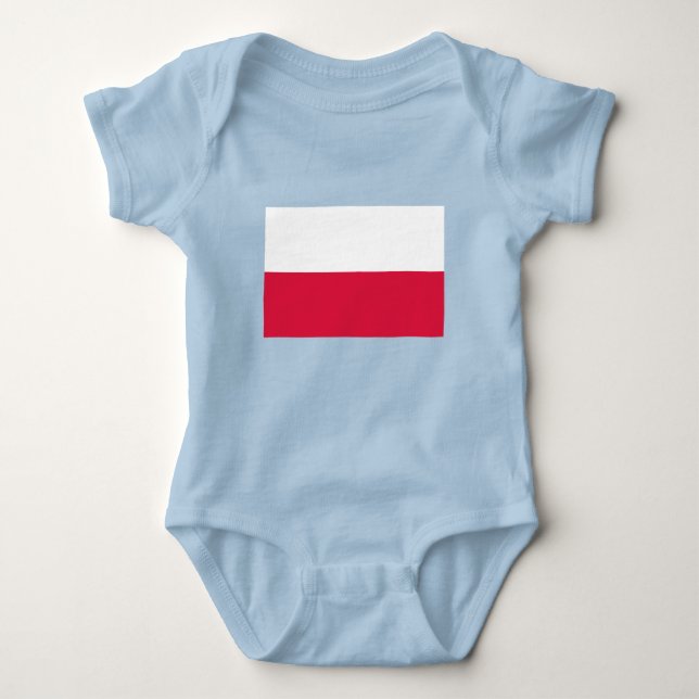 Poland Flag Baby Bodysuit (Front)
