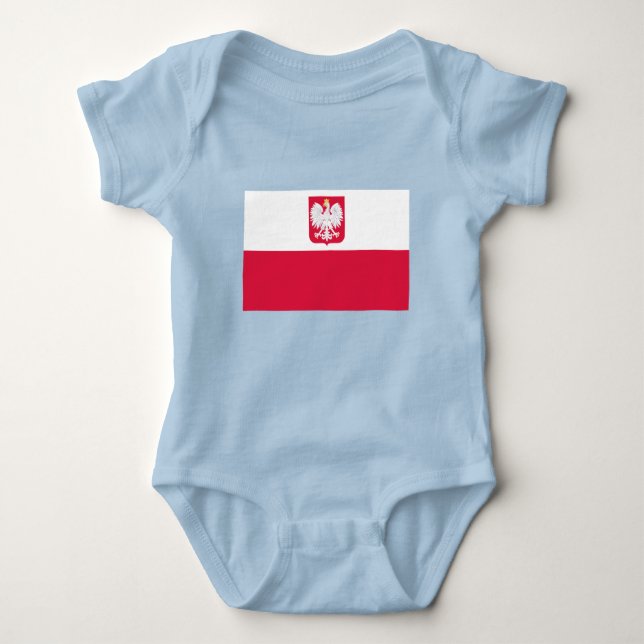 Poland Flag Baby Bodysuit (Front)