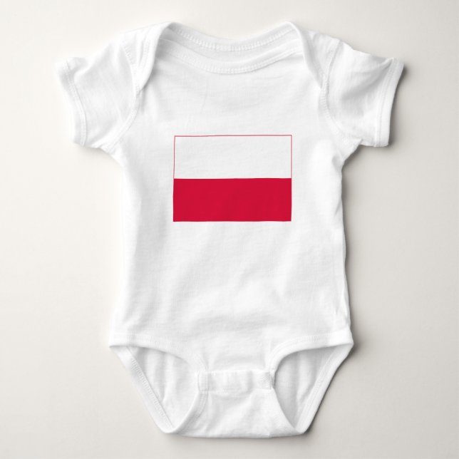 Poland Flag Baby Bodysuit (Front)