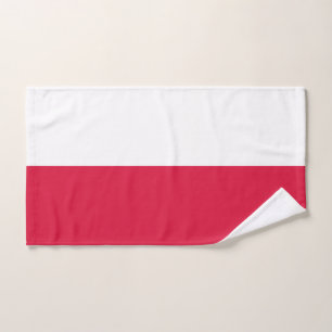 Poland Flag Bath Towel Set