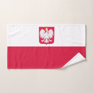 Poland Flag Bath Towel Set