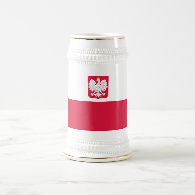 Poland Flag Beer Stein (Center)