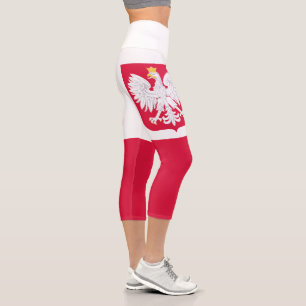Poland Flag Capri Leggings