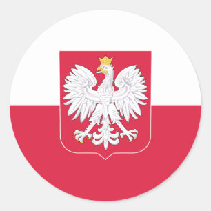 Poland Flag Classic Round Sticker