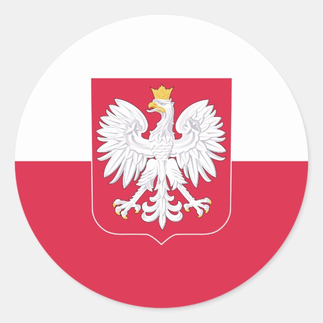 Poland Flag Classic Round Sticker (Front)